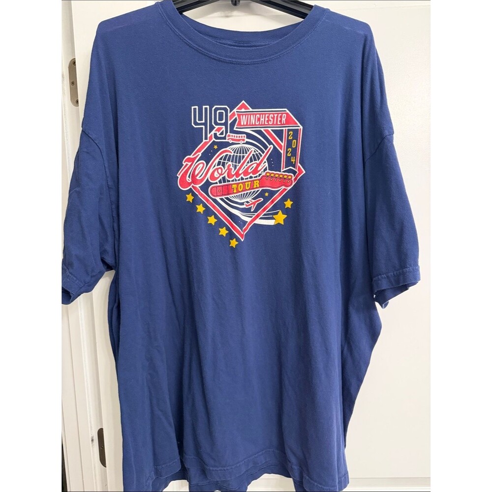 Comfort Colors Navy Blue 49 Winchester World Tour Graphic Tee